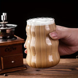 1pc, Medieval Style Drinking Glass, High Borosilicate Glass Water Cup, 16.91oz Iced Coffee Cup, For Beer, Juice, Milk, Birthday Gifts, Drinkware