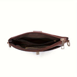 Exquisite Embossed Western Clutch Bag - Versatile Crossbody or Wristlet - Timeless Retro Style for Fashion-Forward Women