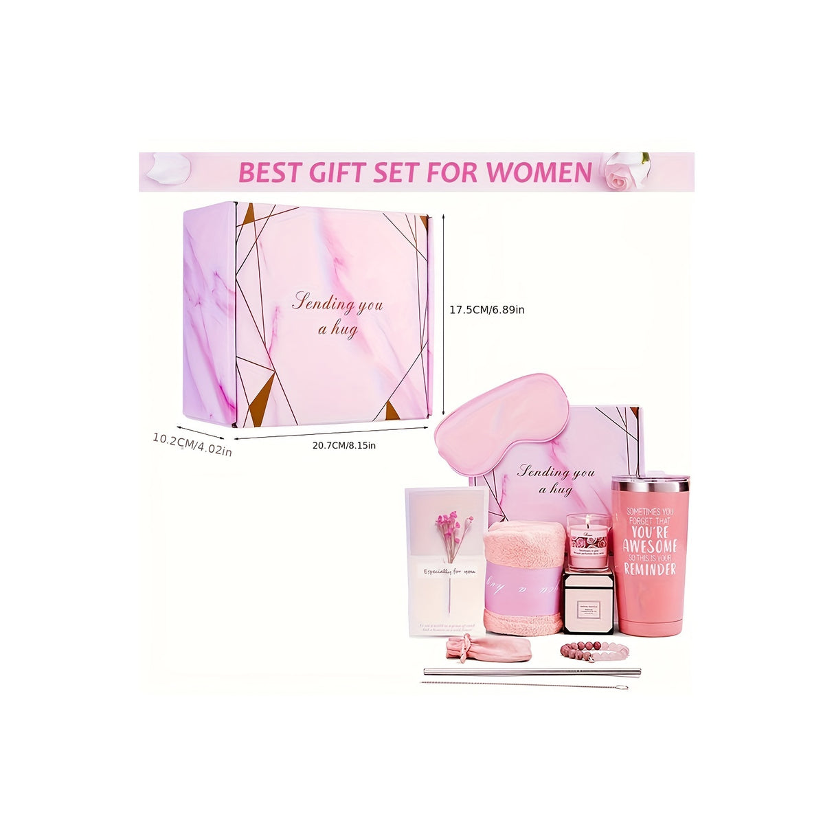 1 Set Heartfelt Gift Collection - Luxurious Bathroom Essentials for Women - Perfect Valentines Day, Mothers Day, Birthday Present for Mom, Sister, Wife, Daughter, and Friends - Unique Gift for Women Who Have Everything