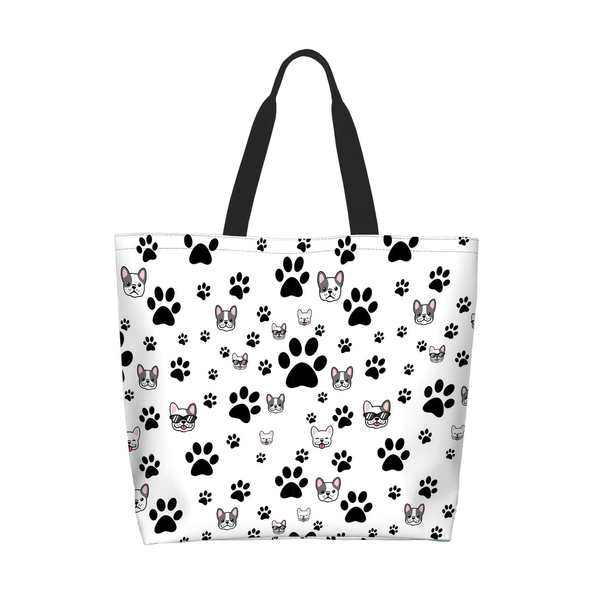 Large Capacity Tote Bag - Dog Paws Pattern Handbag Gym Bag, Travel Weekender Bag, Shopping Bag For Women Men