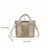 Elegant Canvas Tote Bag: Secure Zipper, Spacious & Lightweight - Perfect for Everyday Use & Comfort