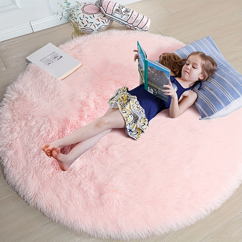 1pc Luxurious Shaggy Rug - Ultra-Soft, Non-Slip, Water-Resistant for Home Comfort - Ideal for Bedroom, Living Room, Nursery & Dorm Decor (4x4)