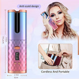 Rechargeable Cordless Hair Curler - Effortless, Precise Curling with 6 Heat & Timer Settings, Fast Heating, and Auto Shut-off - Hassle-Free Styling Experience