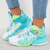 Women's Fashion Color Blocking Running Shoes - Non-Slip, Breathable, Shockproof Basketball Shoes for Comfort and Style!
