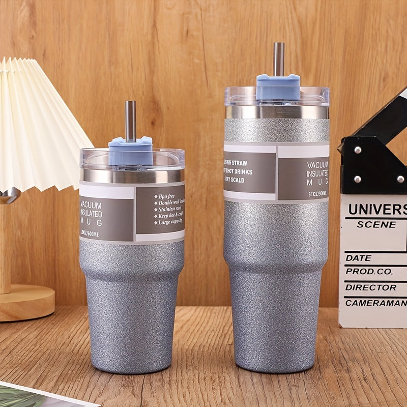 20oz/30oz Vacuum Insulation Mug With Lid And Straw, 304 Stainless Steel Vacuum Insulation Cup, Coffee Cup, Safe For Dishwasher Eid Al-Adha Mubarak