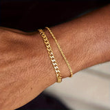 2pcs Stylish Rope Chain Men's Bracelets - Fashion Jewelry Gifts for Him - Durable, Water-Resistant, and Adjustable Accessories