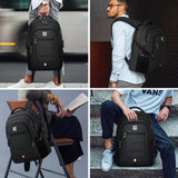 Laptop Backpack for Men Women, Business Travel Laptop Backpack with USB Charging Port, College Bag Daypack for Work, Business Computer Backpack Bag Fit 15.6 Inch Laptop (Black, Blue, Light Grey 15.6 Inch)