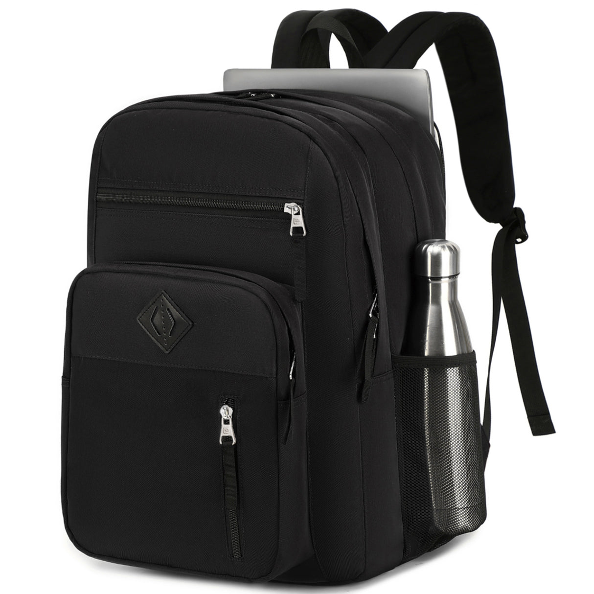 Laptop Backpack 17 inch for Women Men Large College Bookbags Waterpoof Work Business Travel Backpacks Kids School Bag for Girls Boys Students Teens Elementary Schoolbag Casual Daypack Sport -Black