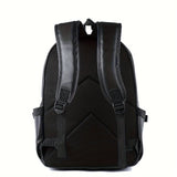 1pc Men's Fashion Travel Backpack, Student School Bag, PU Leather Casual Backpack