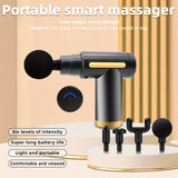 Ultra-long Battery Life, Four Kinds Of Massage Heads Can Be Replaced With Massage Guns MINI Convenient TYPE-C Electric Massager, Six-speed Adjustable Mute Fascia Gun, Multi-function Button Fascia Gun.
