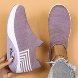 All-Season Women's Lightweight Sneakers - Stabilizing Air Cushion, Slip-On Running Shoes in Sleek Black
