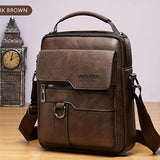 Men'S Authentic Leather Messenger Bag Vintage Style Business Handbag
