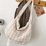 Large Capacity Quilted Tote Bag, Fashion Padded Shoulder Bag, Women's Cute Handbag, Crossbody Bag & Hobo Purse