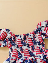 Baby Girl My 1st 4th of July Outfits, Baby Girl American Flag Print Romper 4th of July Baby Girl Outfits