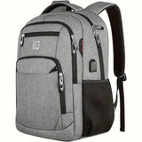 Laptop Backpack for Men Women, Business Travel Laptop Backpack with USB Charging Port, College Bag Daypack for Work, Business Computer Backpack Bag Fit 15.6 Inch Laptop (Black, Blue, Light Grey 15.6 Inch)