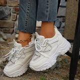 Women's Shockproof Thick Bottom Running Shoes, Casual Breathable Non-slip Sports Shoes