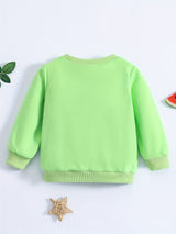 1pc Toddler Boys' Casual Long Sleeve "Armor of God" Print Pullover Sweatshirt, Polyester Knit Cartoon Pattern, Round Neck, Elastic Fabric, Loose Fit for Spring/Autumn