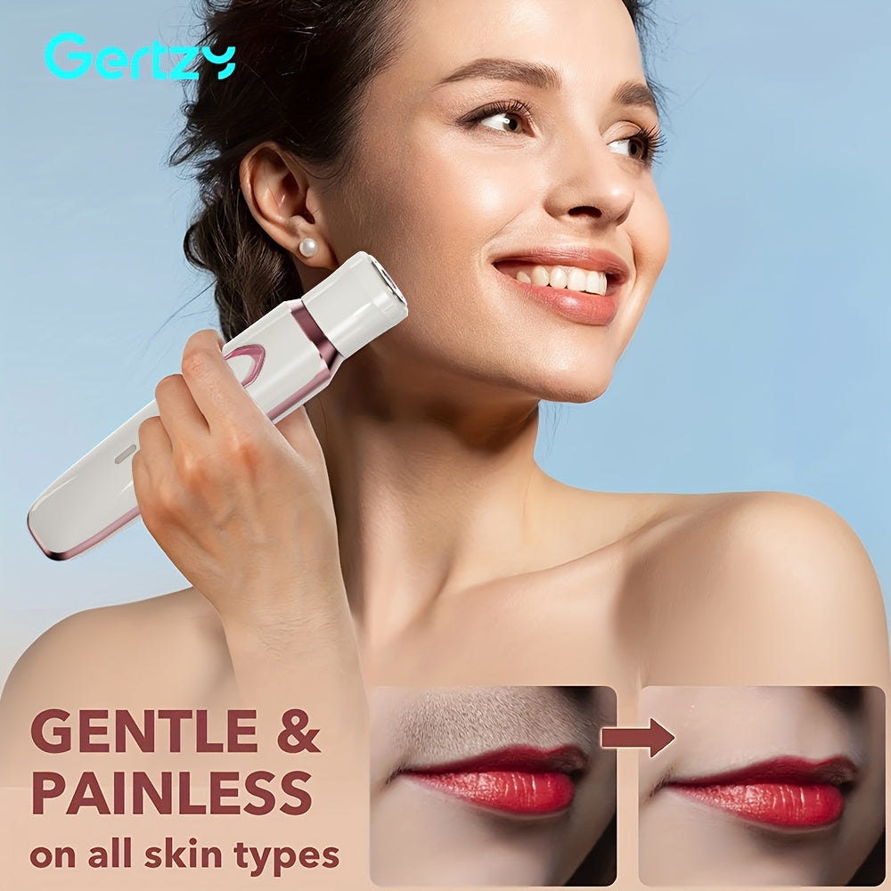 4-in-1 Rechargeable Electric Razor: Painless Wet & Dry Trimmer for Face, Nose, Legs, Underarm, Bikini - Portable Grooming Kit for Women