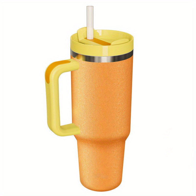 Vacuum Insulated 40 oz Stainless Steel Tumbler with Handle - BPA-Free, Shatterproof Travel Mug for Hot/Cold Drinks, Perfect Outdoor Gift