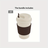 1pc 21oz Portable Reusable Coffee Cup, Travel Wheat Straw Fiber Mug for Restaurant, Hotel, Commercial, Outdoor, Office, Home, Car Use - 4 Colors Available