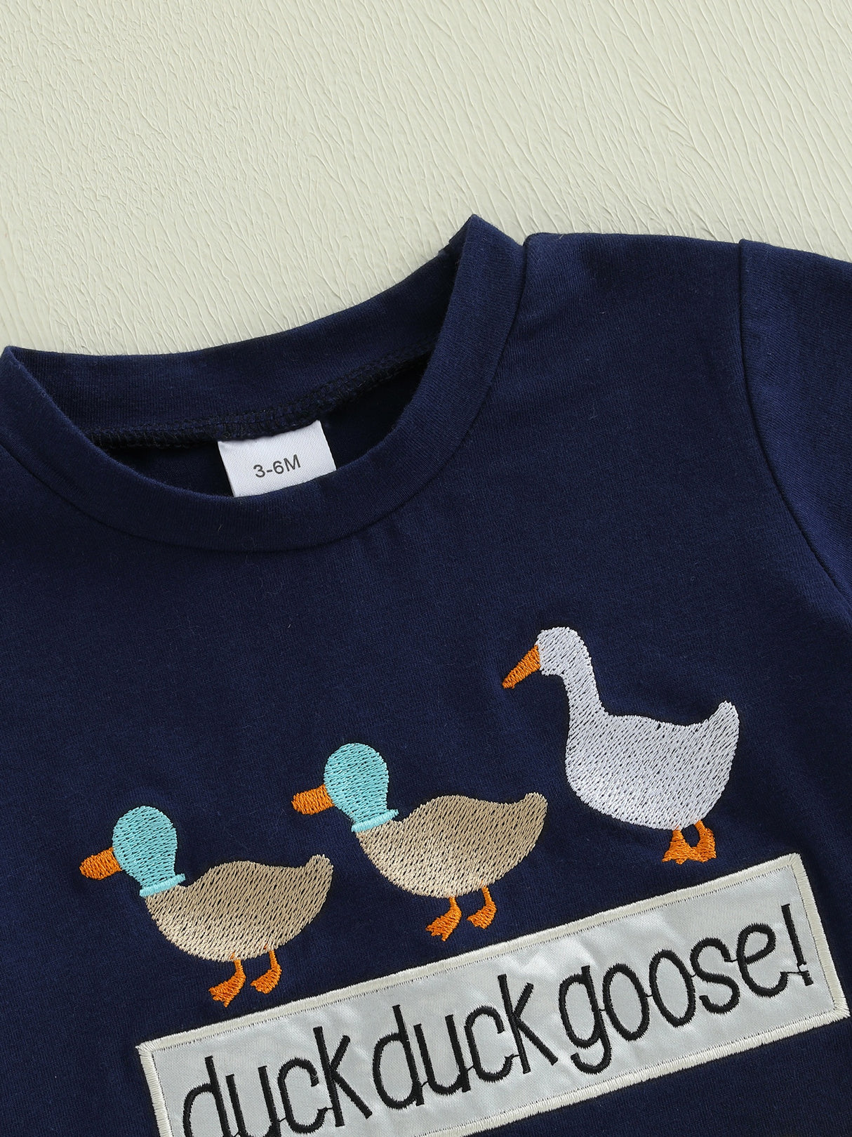 Toddler Boys Summer Outfits Letter Duck Embroidery Round Neck Short Sleeve T-Shirts Plaid Elastic Waist Shorts 2pcs Clothes Set, for Outdoor