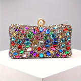 Luxury Evening Clutch Bag, Dual-Sided Multi-Color Fashion Glitter Purse, For Women, Party Wedding Banquet, Versatile Chain Shoulder Bag