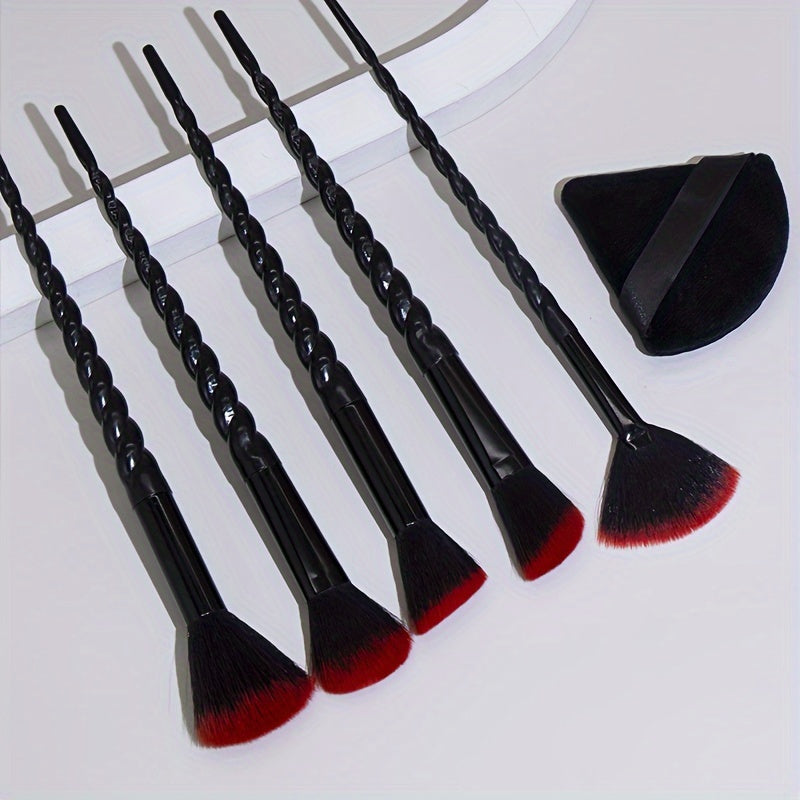 Professional Makeup Brush Set, 10pcs Full Face Eye Makeup Brush Set For Beginners, Complete Cosmetic Tools With 2pcs Makeup Puff Blender