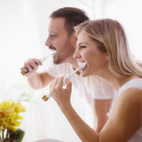 2 Pack Sonic Electric Toothbrushes For Adult With 16 Brush Heads, Ultra Long Battery Life & Fast Charging, 6 Cleaning Modes Smar, Smart Time Reminder Travel Electric Toothbrush