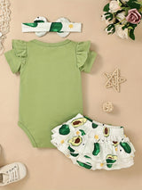Newborn Baby Girl Clothes Infant Summer Shorts Set Ruffle Romper Cute Baby Clothes Summer Outfits Set 0-18 Months, Perfect for Outdoor