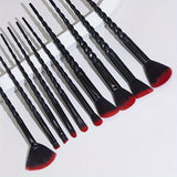 Professional Makeup Brush Set, 10pcs Full Face Eye Makeup Brush Set For Beginners, Complete Cosmetic Tools With 2pcs Makeup Puff Blender