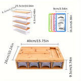 4-Grater Bamboo Cutting Board with Container, Vegetable Peeler Set, and 4 Trays - Perfect Kitchen Meal Prep Station for Mother's Day Gift