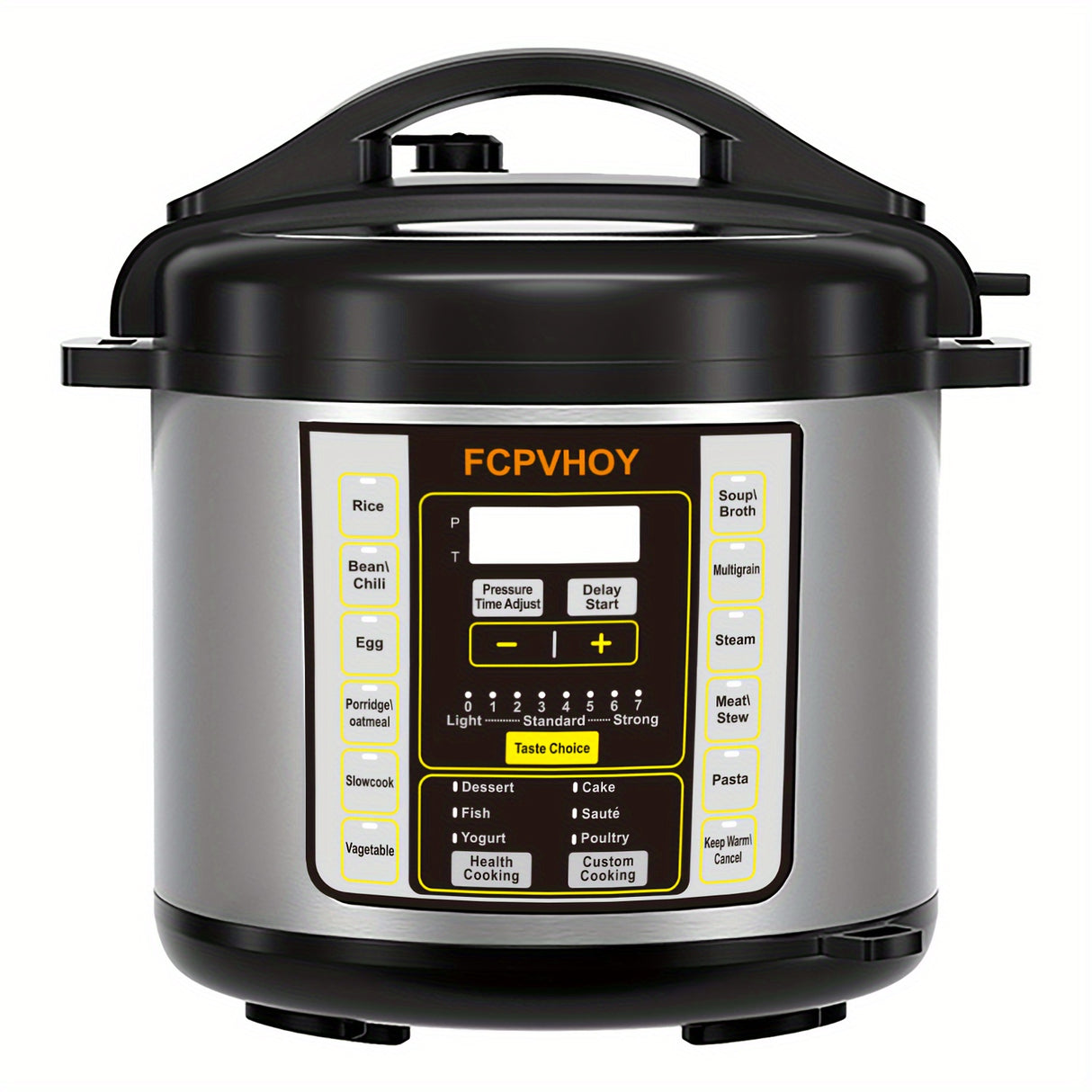 Electric Pressure Cooker 6 Qt, 9-in-1 Instant Multi Cooker With Safer Venting Design, Rice Cooker, Slow Cooker, Sous Vide, Saute Pot, Stainless Steel 304 Liner