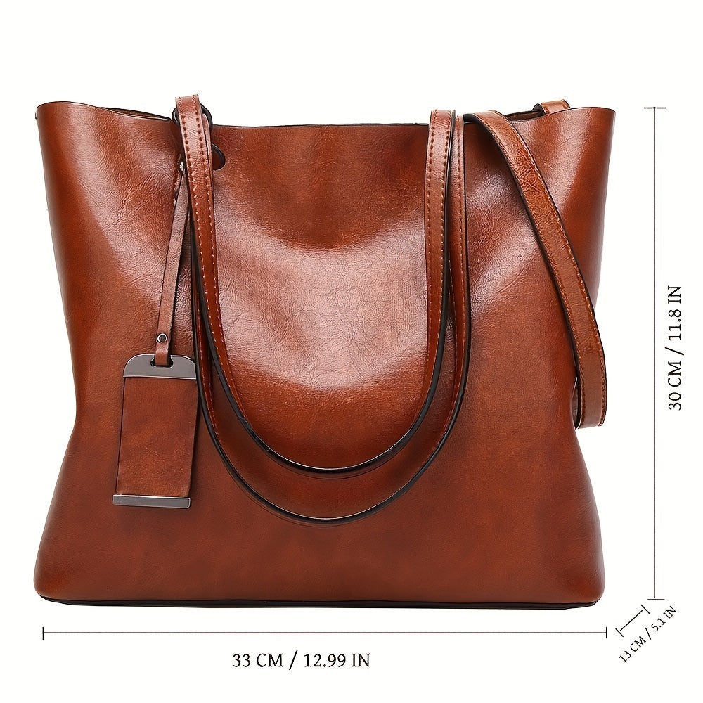 Women Handbags Tote Bag Soft Leather Retro Designer Large Capacity Multi-pocket Casual Ladies Shoulder Crossbody Bag Mother's Day Gift Adjustable Shoulder Strap Purse Cheap On Sale