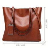 Women Handbags Tote Bag Soft Leather Retro Designer Large Capacity Multi-pocket Casual Ladies Shoulder Crossbody Bag Mother's Day Gift Adjustable Shoulder Strap Purse Cheap On Sale
