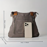 Large Capacity Canvas Tote Bag, Durable Lightweight Crossbody Bag, Casual Practical Commuter Bag