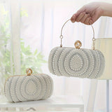 Elegant Striped Fabric Clutch Bag with Beaded Embellishment - Adjustable Strap, Lining, Buckle Closure - Perfect for Wedding Party, Prom, Formal Evening Events