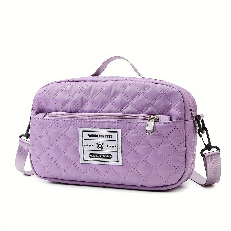 Large Capacity Travel Duffel Bag in Oxford Fabric, Portable Sports Gym Storage Bag, Weekend Overnight Bag for Women