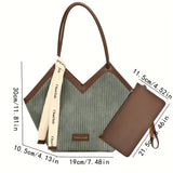 Love Design Tote Bag, Trendy Large-capacity Shoulder Bag, Faux Leather Simple Bag For Work - For Women - Suitable for Office, Shopping, Travel - Perfect Gift for Fashionistas