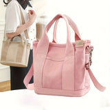 Elegant Canvas Tote Bag: Secure Zipper, Spacious & Lightweight - Perfect for Everyday Use & Comfort
