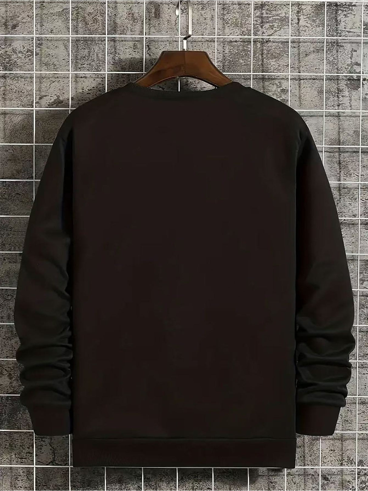 Cozy 'Ho Ho Ho' Christmas Sweater for Men - Soft Polyester Blend, Casual Long Sleeve Pullover, Perfect for Fall & Winter - Oversized Fit, PLUS SIZE