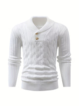 Cool Knitted Sweater For Men, Men's Casual Retro Striped Pullover Knit Sweater Streetwear For Winter Fall, As Gifts