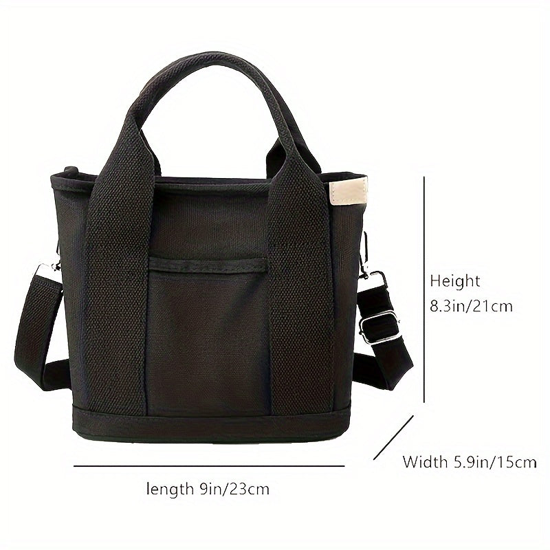 1pc Tote Bag Women And Men Small Satchel Bag Stylish Mini Tote Handbag Canvas Hobo Bag Fashion Crossbody Bag Shoulder Bag 2023
