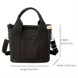 1pc Tote Bag Women And Men Small Satchel Bag Stylish Mini Tote Handbag Canvas Hobo Bag Fashion Crossbody Bag Shoulder Bag 2023