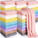 [Fast Arrival] 20pcs Soft Absorbent Fingertip Towels - Gentle Bathroom Essentials for Hand and Face, 9.8 * 9.8 Inches, Household Ordinary Handkerchiefs, Small Square Towels for Bathroom Supplies