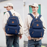 laptop backpack 15.6 inch anti theft travel backpacks for men and women large college bookbag work business daypack middle high school bag for girls boys teens students blue