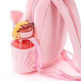 1pc Pink Cat-Shaped Toddler Backpack, Polyester Fiber, Cute Cartoon Animal Design, Soft Kids School Bag, Perfect Gift for Children, Party Favor, Holiday Decor - 11 Inches