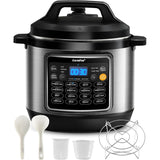 COMFEE 16 in 1 Electric Pressure Cooker Instant Multi Cooker Olla de Presion Non-Stick Pot Yogurt Maker Rice Cooker Slow Cooker Saut Steamer 8 Quarts Stainless Steel