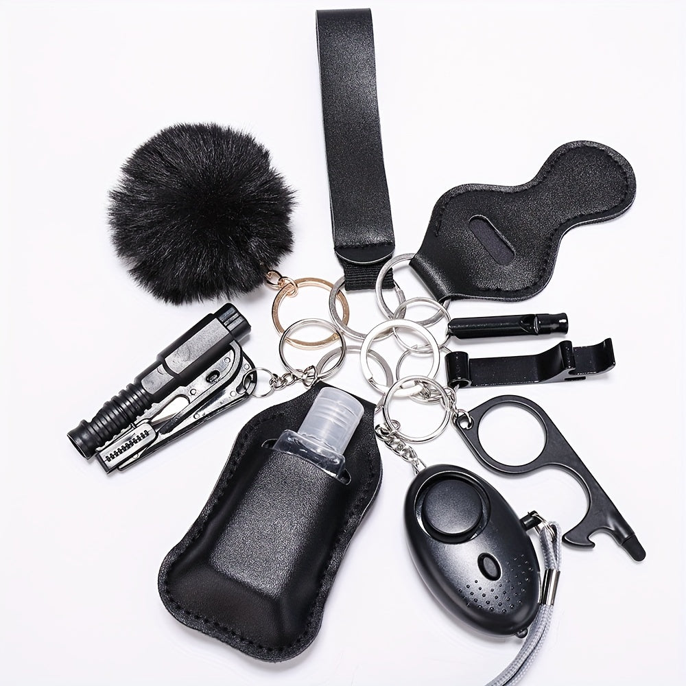 10pcs/Set Self Defense Keychain Set For Women Safety Keychain Full Set With Personal Alarm, Window Breaker Keychain Accessories Birthday Gifts For Mom Women daily use