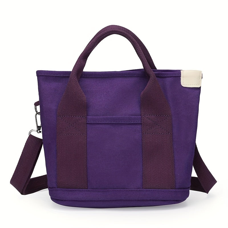 Elegant Canvas Tote Bag: Secure Zipper, Spacious & Lightweight - Perfect for Everyday Use & Comfort