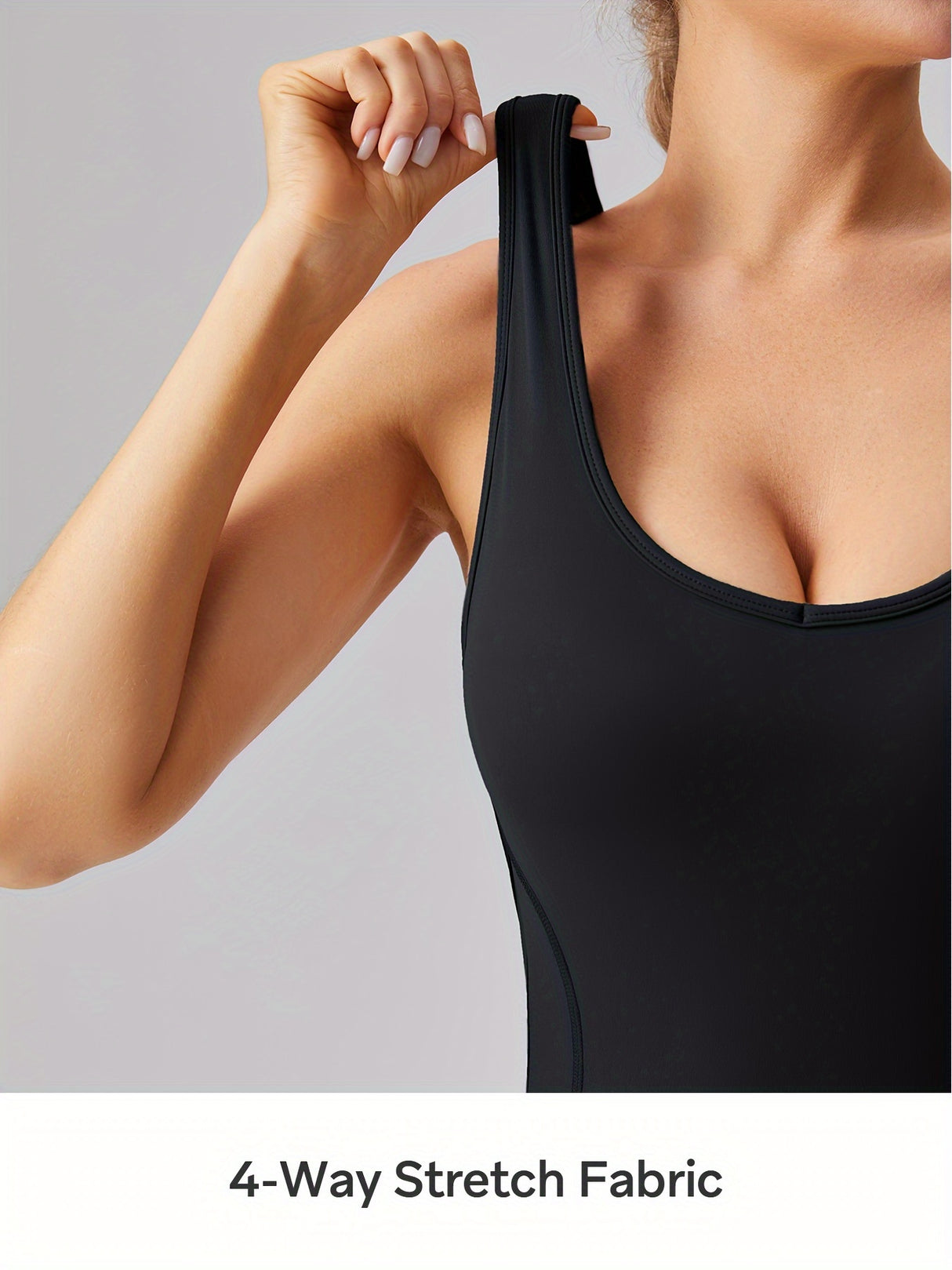 [Removable Padded Bra Workout Jumpsuits] Women Workout Fashion Flare Sleeveless Jumpsuits with Removable Padded Bra Hight Stretch Sportswear for Outdoor Activities (Black Brown Linen Dark blue)